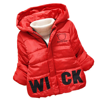 

Baby Toddler Boy Girl Winter Warm Jackets Bear Hoodie Fleece Coat Outerwear Down