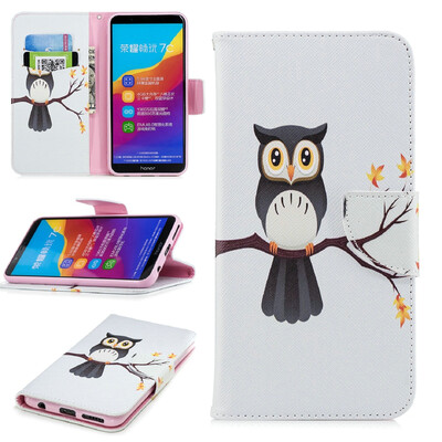 

BEFOSPEY Painting PU LeatherSoft TPU Card Slot Stand Wallet Case For Huawei Honor 7C599"2018