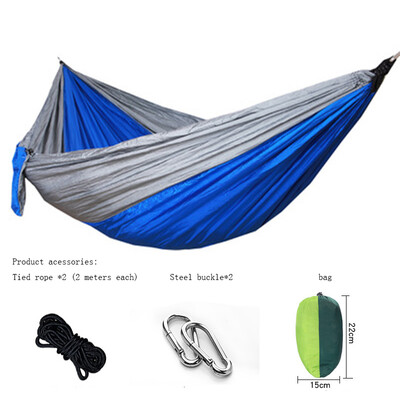 

2 People Portable Parachute Hammock Camping Survival Garden Flyknit Hunting Leisure Hamac Travel Double Person Hamak