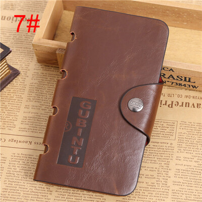 

Casual Genuine PU Leather Men Long Billfold Wallets Vintage Top Male Purse