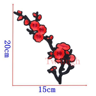 

1 Pcs Big 3D Patches Sew-on Flower Patch Embroidery Sequin Motif Red Rose Applique Garment Women DIY Clothes Sticker Wedding