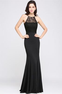 

Lace Mermaid Long Evening Prom Party Dresses Formal Pageant Bridesmaid Gown