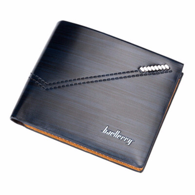 

Mens Short Wallets Business Leisure Horizontal Multi Card Holders PU Leather Purse