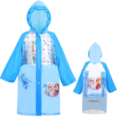 

Disney Disney children raincoat boys&girls girls with pants book bag thickening cartoon pupils raincoat 1013 ice&snow blue M