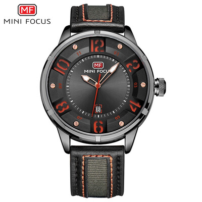 

MINI FOCUS Fashion Leather Strap Sports Men Quartz Watch MF0012G