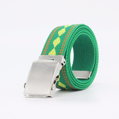 

Male&female youth Casual Rock&roll Metallic stripe Canvas belt