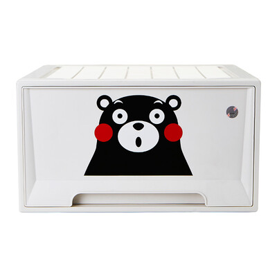 

JEKO&JEKO Kumamoto bear plastic baby quilted large childrens wardrobe storage box drawer storage cabinet finishing storage box drawer storage cabinet 1 only white SWB-5464