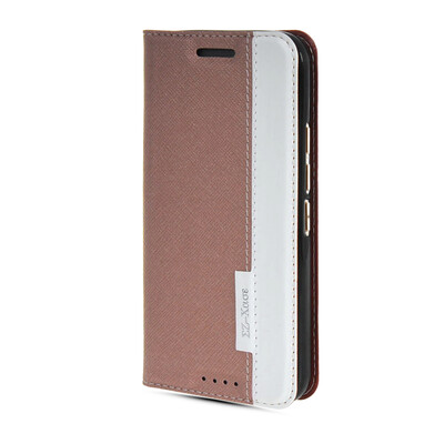 

MOONCASE Кожа Флип сторона кошелек Слот для карты Чехол Подставка тонкий чехол для HTC One M9 коричневый белый