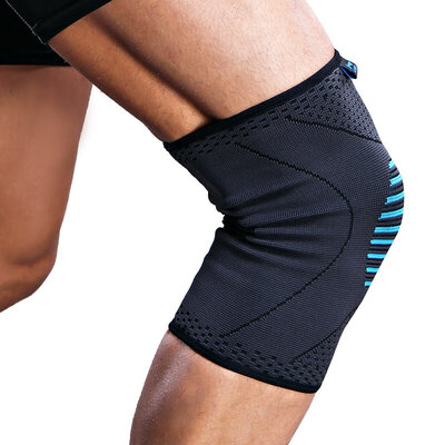 

Li Ning LI-NING Спортивная вязальная вентиляция Коленная корзина Бадминтон Бегущая йога Упругие спортивные рукавицы 916 Серый Синий Одноместный L