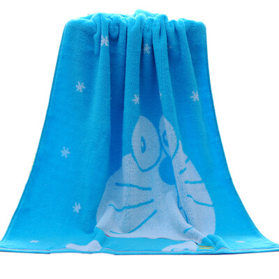 

Jingdong supermarket Yongliang towel home spinning duo A dream cartoon cotton twist big bath towel thick blue 320g Article 70x140cm article