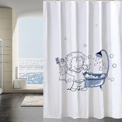 

Mercure guest Nordic polyester padded shower curtain innocent 180200CM lead waterproof&mildew impervious machine shower curtain hotel bathroom curtain waterproof partition curtain