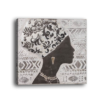 

Framed canvas modern living room bedroom background wall abstract african character decorative painting