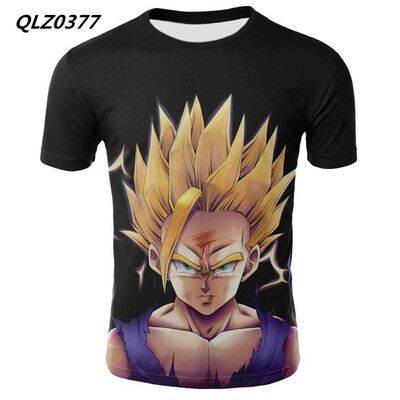 

S-XXXXL New Mens Fashion Short-Sleeve T-Shirt Dragon Ball Anime Print T-Shirt Casual Slim Sport T-Shirt Mens Tights