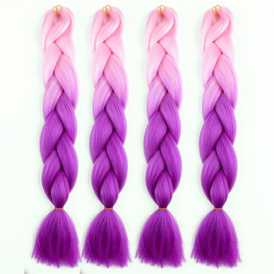

63 Colors 4 piecelot Synthetic 2T3T4T High Temperature Fiber Ombre Braiding Hair 24 inch Jumbo Braids Hair Extensions