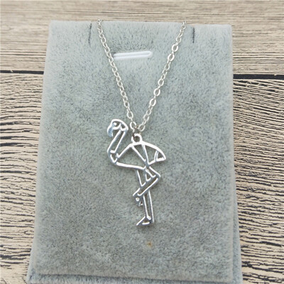 

New Trendy Flamingo Necklace Gold Color Silver Color Bird Jewellery Flamingo Pendant Necklace Women steampunk