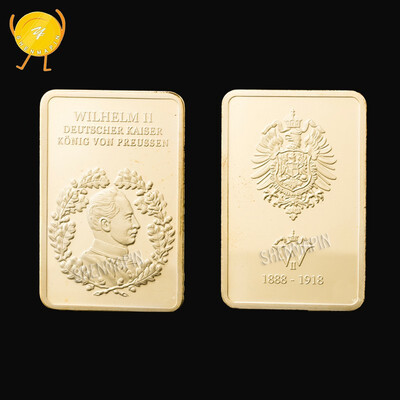 

German prince William ii gold bars lucky coins home decoration crafts non-monetary coin collection art gifts