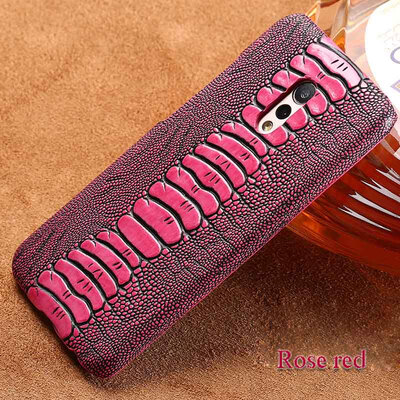 

Genuine Leather Phone Case For Vivo X Play 6 Case Ostrich Foot Texture Back Cover For X9 X9s X20 Plus Case