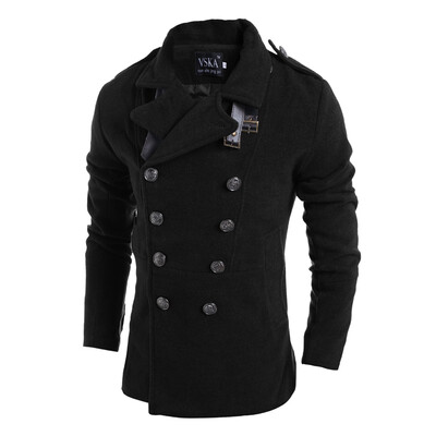 

Zogaa New Men's Wool Coat Fashion Double-breasted
