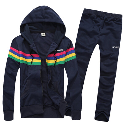 

Zogaa New Autumn Men's Suit Casual Stripes Couple Sports Long Sleeve