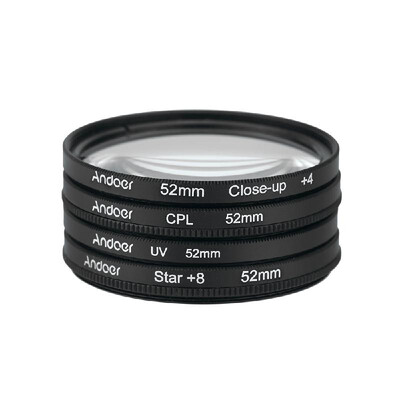 

Andoer 52mm Filter Kit UV CPL Close Up 4 Star8 Point for Nikon Canon DSLR Camera