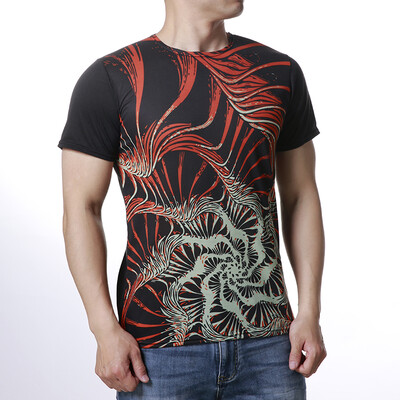 

Mens O-Neck Pullover Print T-Shirts