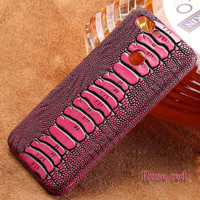

Genuine Leather Phone Case For Huawei Nova 2 Case Ostrich Foot Texture For P10 P20 Pro Back Cover