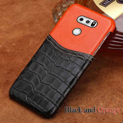 

Genuine Leather Phone Case For LG G6 Case Crocodile Texture & Oil wax leather Back Cover For G3 G4 G5 Case