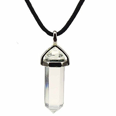 

Natural Crystal Pendant NecklaceBullet personality pendant necklaceHexagonal PendantSweater Crystal Necklace