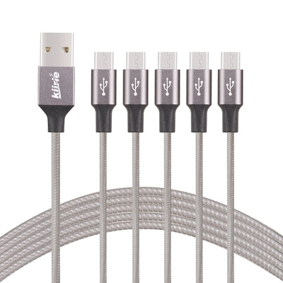 

Кабель Micro USB USB, Нейлоновый плетеный PowerLine 5 Pack (0,5 м, 3x1 м, 1,5 м) USB 2.0 Зарядный шнур для зарядных устройств Micro USB