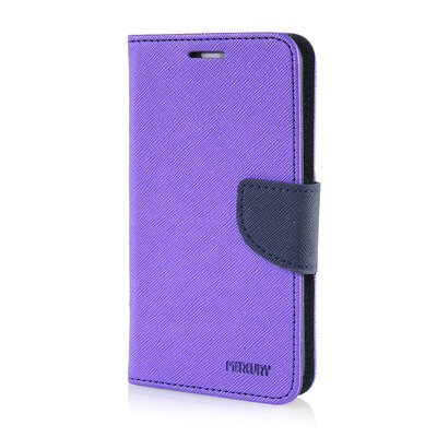 

MOONCASE Leather Side Flip Wallet Card Slot Pouch Stand Case Cover for Samsung Galaxy S6 Pueple