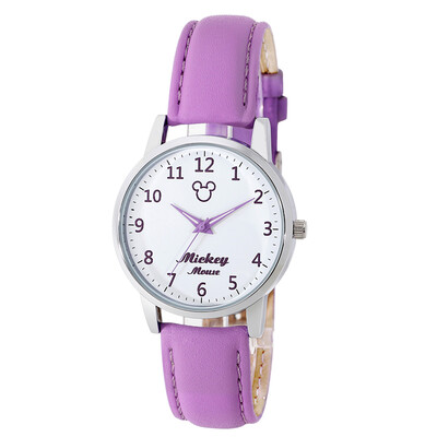 

Disney (DISNEY) watch girl simple student watch orange leather fashion Korean version of quartz children's watch BMKN003-2TB