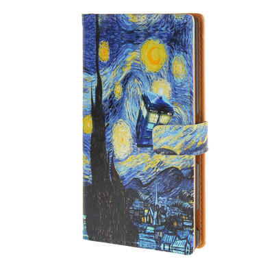 

MOONCASE Sony Xperia М4 чехол Ван Гог Звезда Кошелек кожаный флип Слот для карты Кронштейн задняя крышка Крышка A 06