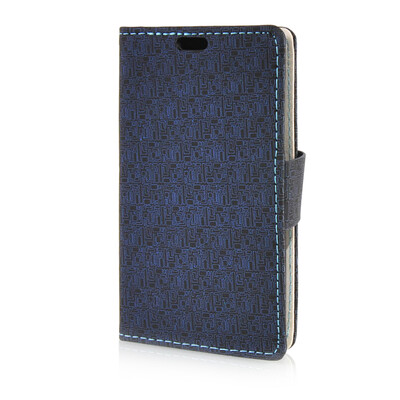 

MOONCASE Leather Side Flip Wallet Card Slot Pouch Stand Shell Back Case Cover for Microsoft Lumia 435 Sapphire