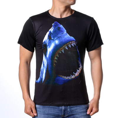 

Summer Cool Black Printed Short Sleeves T-shirts For Men