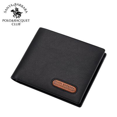 

St Pauls POLO mens wallet first layer cowhide cross section color wallet mens multi-card business wallet short card package D80770135 black yellow