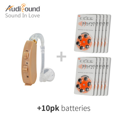 

168 За слуховой аппарат для слуха 2018 Новейшие звуковые усилители Audisound для слуховых аппаратов с 60PCS / 10 аккумуляторами A13