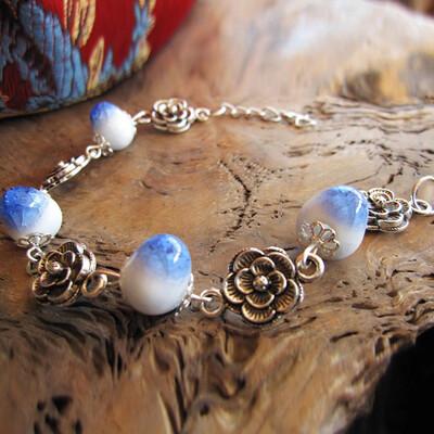 

Hot style package postal crafts popular ceramic miaoyin national wind bracelet high temperature fired jewelry Chinese characterist