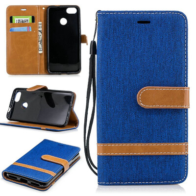 

BEFOSPEY Mixed Colors Denim PU LeatherSoft TPU Card Slot Stand Wallet Case For Huawei P9 lite mini50" Y6 Pro2017