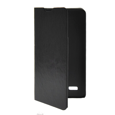 

MOONCASE Slim Leather Side Flip Wallet Card Slot Pouch with Kickstand Shell Back чехол для LG L Bello D331 / D335 Black