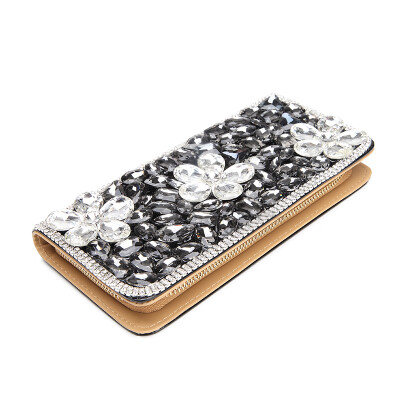 

2016 New fashion women PU leather wallet female long crocodile pattern purse luxury diamond clutch bag high-grade handbags
