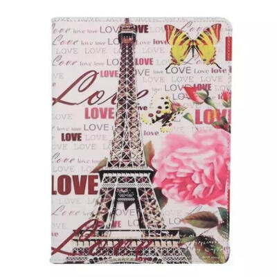 

MITI Кожаный чехол для Apple Ipad 2 воздуха Flower Tower печати Обложка для Ipad 6 Смарт сна Wake флип вислоухая Стенд крышку