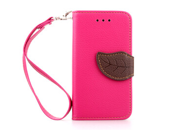 

MOONCASE [Leaves Magnetic Button] Premium PU Leather Flip Wallet Card Slot Bracket Back Case Cover for iPhone 4 4S