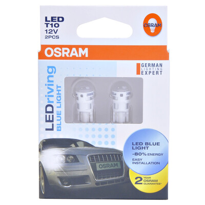 

OSRAM T10 2880 W5W 12V 1W LED Car Side Marker Lamps Turn Signal Light (2pieces/lot) White / Yellow / Red / Blue Light