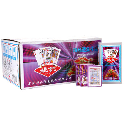 

Yao mind plastic box playing cards 989 a box of 18 installed a total of 144 installed