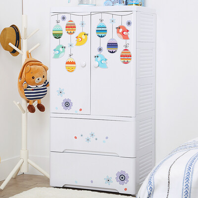 

Also ya plastic multi-layer storage cabinet baby baby wardrobe children storage cabinet hanging clothes simple wardrobe hanging style 2 drawer