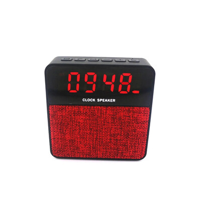 

Bluetooth Wireless Speaker Mini Alarm Clock Portable Phone Canvas Bluetooth Speaker TF Card FM Radio