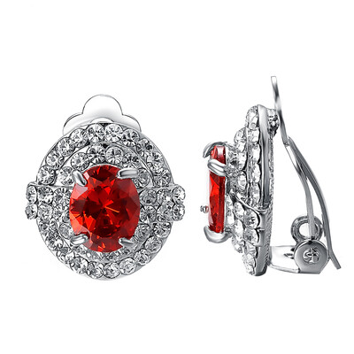 

Yoursfs Clip Earrings For Non Pierced Ears 18k White/Rose Gold Plated Fashion Lady Clip-On Earrings