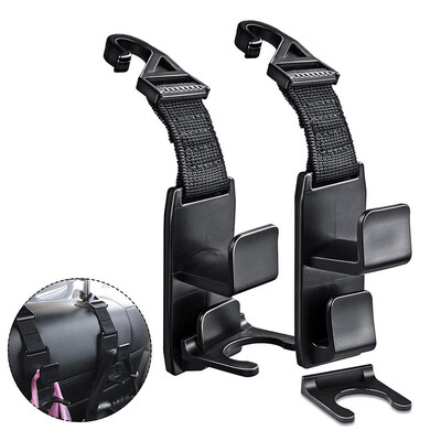 

KAWOSEN Purse Hanger Headrest Hook Holder for Car Seat Organizer Behind Over the Seat Car Hooks-Magic Headrest Hooks for Car