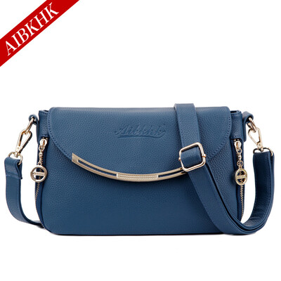 

Aibkhk женщин all-матч натуральная кожа сумки с 2-слойные кожа коровы сумка Cross body сумка лоскут четыре цвета M529