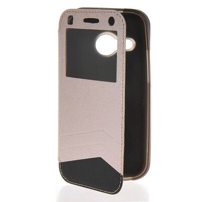 

MOONCASE View Window Leather Side Flip Wallet Card Slot Pouch Stand Soft Shell чехол для Htc One Mini 2 ( M8 Mini ) Brown
